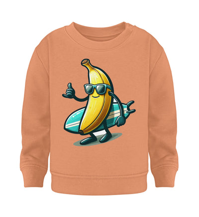 Coole Banane Surfbrett- Kleinkinder Organic Sweatshirt - 9000a1-59