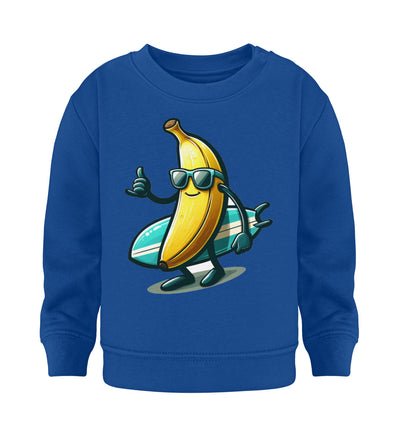 Coole Banane Surfbrett- Kleinkinder Organic Sweatshirt - 9000a1-59