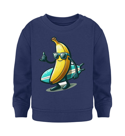 Coole Banane Surfbrett- Kleinkinder Organic Sweatshirt - 9000a1-59