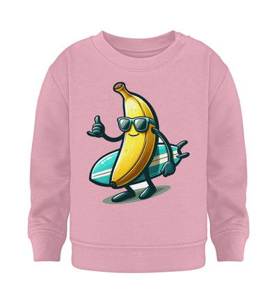 Coole Banane Surfbrett- Kleinkinder Organic Sweatshirt - 9000a1-59
