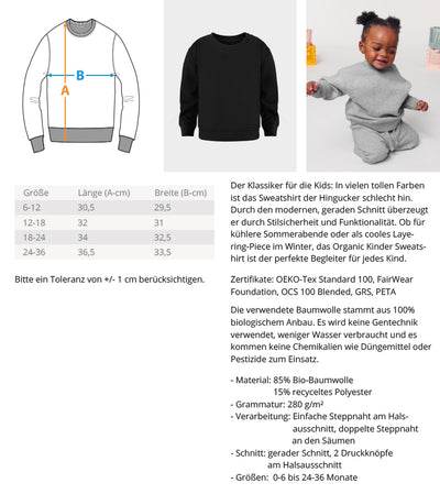 Coole Banane Surfbrett- Kleinkinder Organic Sweatshirt - 9000a1-59