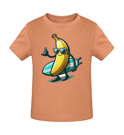 Coole Banane Surfbrett- Kleinkinder Organic T-Shirt - 9000a1-59
