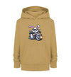 Cooler Haase mit Motorrad 2 - Kinder Organic Hoodie - 9000a1-59