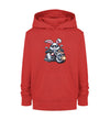 Cooler Haase mit Motorrad 2 - Kinder Organic Hoodie - 9000a1-59