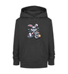 Cooler Haase mit Motorrad 2 - Kinder Organic Hoodie - 9000a1-59