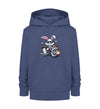 Cooler Haase mit Motorrad 2 - Kinder Organic Hoodie - 9000a1-59