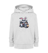 Cooler Haase mit Motorrad 2 - Kinder Organic Hoodie - 9000a1-59