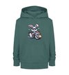 Cooler Haase mit Motorrad 2 - Kinder Organic Hoodie - 9000a1-59