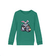 Cooler Haase mit Motorrad 2 - Kinder Organic Sweatshirts - 9000a1-59