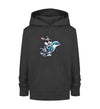 Cooler Hase auf Delfin - Kinder Organic Hoodie - 9000a1-59