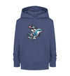 Cooler Hase auf Delfin - Kinder Organic Hoodie - 9000a1-59