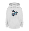 Cooler Hase auf Delfin - Kinder Organic Hoodie - 9000a1-59