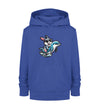 Cooler Hase auf Delfin - Kinder Organic Hoodie - 9000a1-59