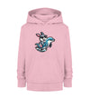 Cooler Hase auf Delfin - Kinder Organic Hoodie - 9000a1-59