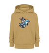 Cooler Hase auf Delfin - Kinder Organic Hoodie - 9000a1-59