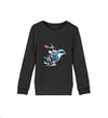 Cooler Hase auf Delfin - Kinder Organic Sweatshirts - 9000a1-59