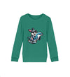 Cooler Hase auf Delfin - Kinder Organic Sweatshirts - 9000a1-59