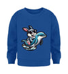 Cooler Hase auf Delfin - Kleinkinder Organic Sweatshirt - 9000a1-59