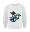 Cooler Hase auf Delfin - Kleinkinder Organic Sweatshirt - 9000a1-59