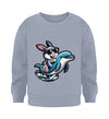 Cooler Hase auf Delfin - Kleinkinder Organic Sweatshirt - 9000a1-59