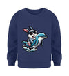 Cooler Hase auf Delfin - Kleinkinder Organic Sweatshirt - 9000a1-59