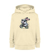 Cooler Hase auf E-Bike - Kinder Organic Hoodie - 9000a1-59