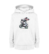 Cooler Hase auf E-Bike - Kinder Organic Hoodie - 9000a1-59