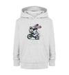 Cooler Hase auf E-Bike - Kinder Organic Hoodie - 9000a1-59