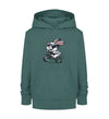 Cooler Hase auf E-Bike - Kinder Organic Hoodie - 9000a1-59