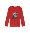 Cooler Hase auf E-Bike - Kinder Organic Sweatshirts - 9000a1-59