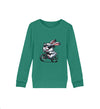 Cooler Hase auf E-Bike - Kinder Organic Sweatshirts - 9000a1-59