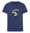 Cooler Hase auf E-Bike  - Kinder Organic T-Shirt - 9000a1-59