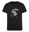 Cooler Hase auf E-Bike  - Kinder Organic T-Shirt - 9000a1-59