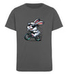 Cooler Hase auf E-Bike  - Kinder Organic T-Shirt - 9000a1-59