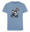 Cooler Hase auf E-Bike  - Kinder Organic T-Shirt - 9000a1-59