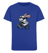 Cooler Hase auf E-Bike  - Kinder Organic T-Shirt - 9000a1-59