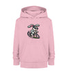 Cooler Hase auf Fahrrad - Kinder Organic Hoodie - 9000a1-59