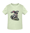 Cooler Hase auf Fahrrad - Kleinkinder Organic T-Shirt - 9000a1-59