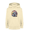 Cooler Hase auf Motorrad 1 - Kinder Organic Hoodie - 9000a1-59