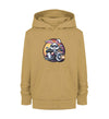 Cooler Hase auf Motorrad 1 - Kinder Organic Hoodie - 9000a1-59