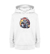 Cooler Hase auf Motorrad 1 - Kinder Organic Hoodie - 9000a1-59