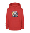 Cooler Hase auf Motorrad 1 - Kinder Organic Hoodie - 9000a1-59