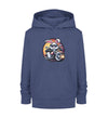 Cooler Hase auf Motorrad 1 - Kinder Organic Hoodie - 9000a1-59