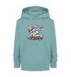 Cooler Hase auf Skateboard - Kinder Organic Hoodie - 9000a1-59