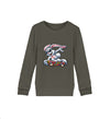 Cooler Hase auf Skateboard - Kinder Organic Sweatshirts - 9000a1-59