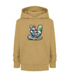 Cooler Hase auf Surfbrett - Kinder Organic Hoodie - 9000a1-59