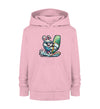 Cooler Hase auf Surfbrett - Kinder Organic Hoodie - 9000a1-59