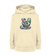 Cooler Hase auf Surfbrett - Kinder Organic Hoodie - 9000a1-59