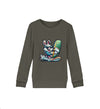 Cooler Hase auf Surfbrett - Kinder Organic Sweatshirts - 9000a1-59