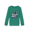 Cooler Hase auf Zug - Kinder Organic Sweatshirts - 9000a1-59